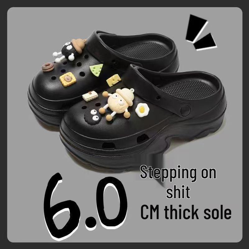 EVA Women's Height-Boosting Summer Clogs - Thick-Soled Beach Sandals for Petite Outdoor Use.