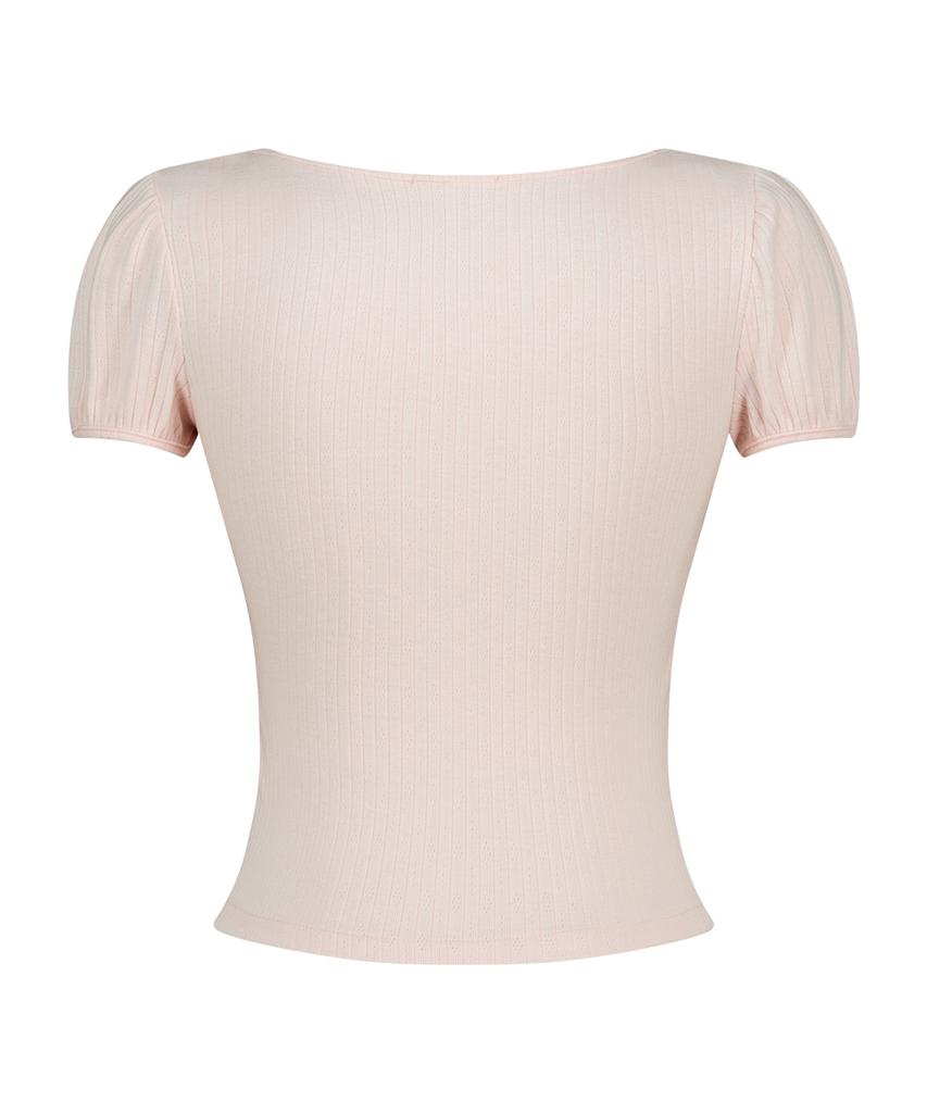 ILLIGO Rosie Lace Square Neck Tee Pink