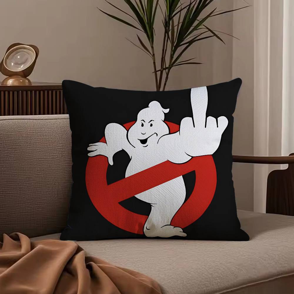 

Classic Movie G-Ghostbusters Pillow Case Anti-dustmite Pillowcase Invisible zipper silky short plush Sofa cushion cover 30cmx30cm