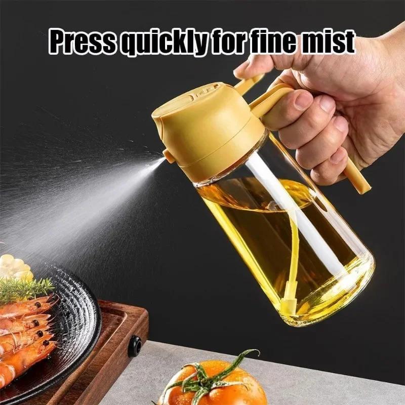 Plastic Automatic Opening and Closing Pouring Oil Spray Bottle Leak-proof Large Capacity Soy Sauce Vinegar Seasoning Bottle