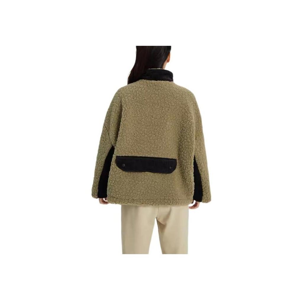 adidas Originální Sherpa Mix W Vyšívaná Sestřihovaná Bunda z Jehněčí Vlny se Stojáčkem Dámská Bunda HY4256