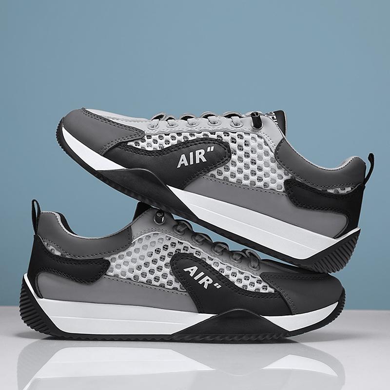 Летняя обувь, мужская повседневная обувь, легкие дышащие мужские молодежные спортивные кроссовки для мальчиков 39 чёрный