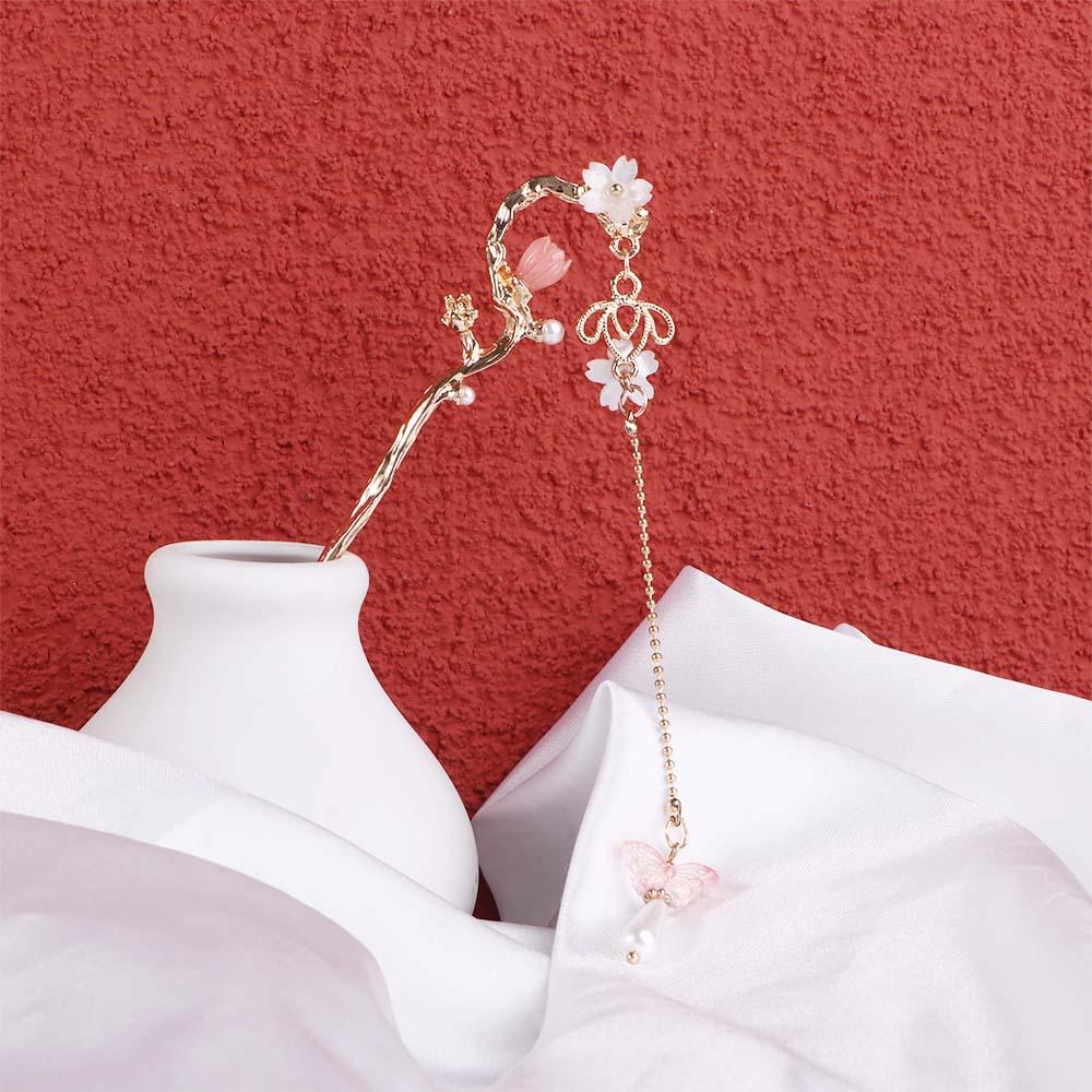 Bridal Tassel Pearl For Girls Hair Clip Women Hair Sticks Korean Hanfu Hairpins Chinese Hair Fork