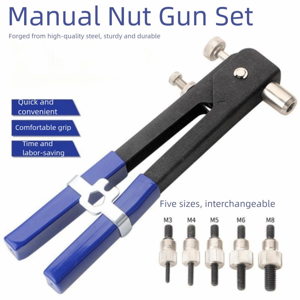 86Pcs with Metric Nuts Assortment Blind Hand Riveter Threaded Insert Rivet Tool  Home Furnishings