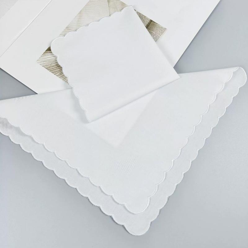 1 Τμχ/6 Τμχ/8 Τμχ/10 Τμχ/12 Τμχ/16 Τμχ Βαμβακερή Δαντέλα Γάμου Απορροφητική Ιδρώτα Χειροποίητη DIY Λευκή Μαντήλα Λεπτή Έκδοση