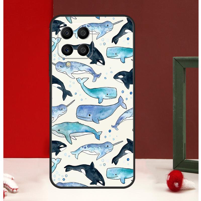 

Чехол для Samsung Galaxy M56 M36 M16 M31 M21 M13 M33 M53 M15 M35 M55 M12 M32 M52 M14 M34 M54 с изображением кита Samsung M51