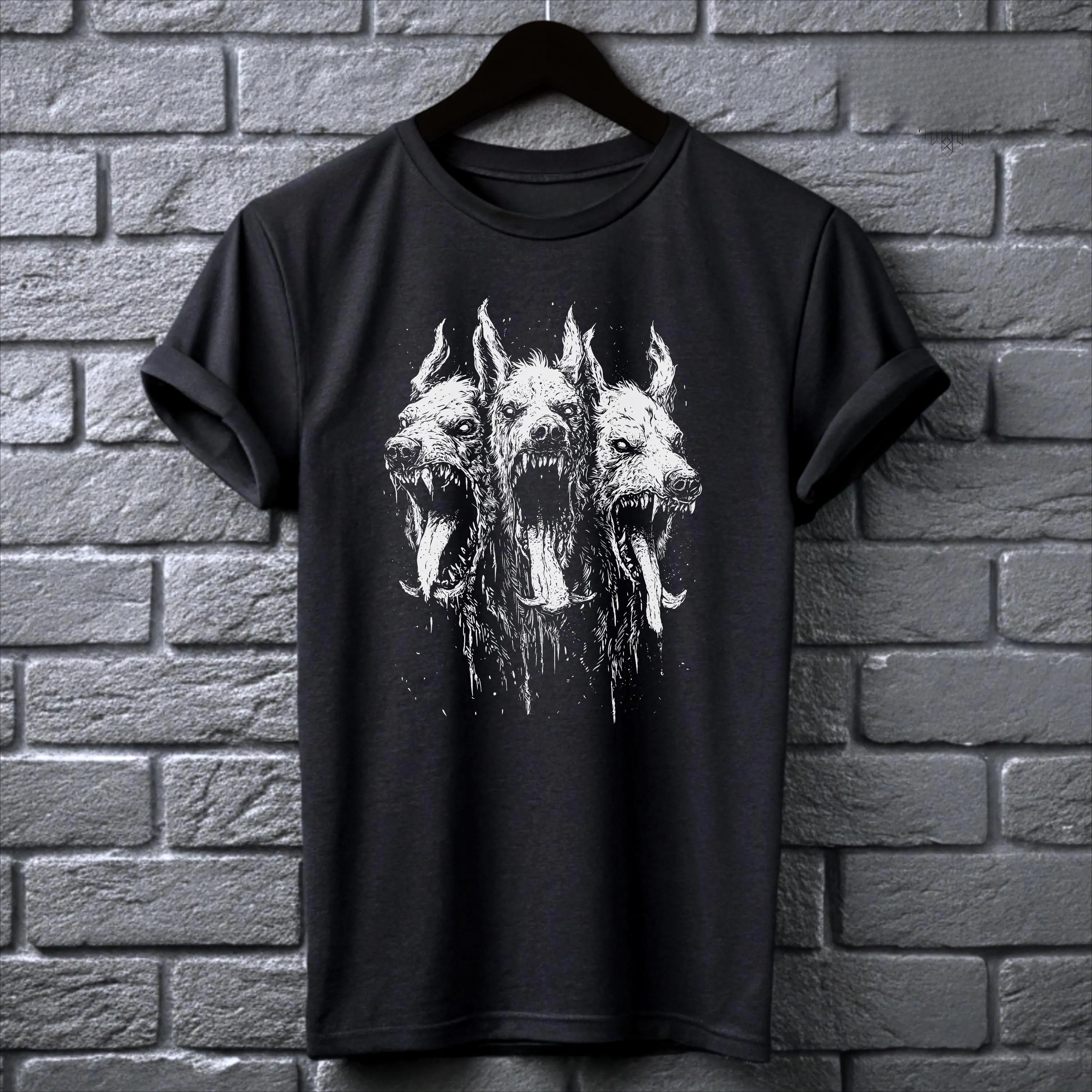 

Best Selling Cerberus Hellhound Tee // Mythical Three-Headed Dog Shirt // Alt Clothing for Men // Dark Fantasy Aesthetic Men Tee 4XL