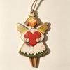 12pcs Colorful Design Christmas Hanging Wooden Xmas Decor Sweet Girl-Shaped Pendant  New Year Gift