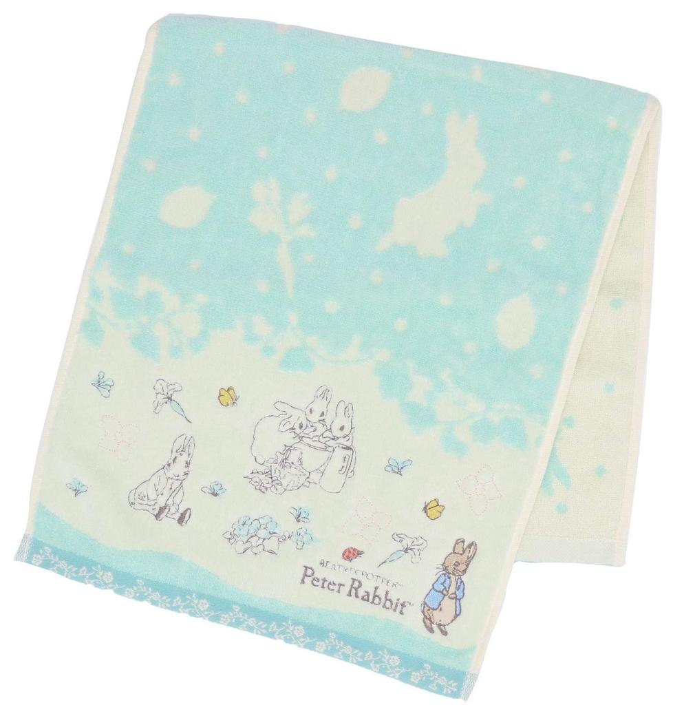 Marushin Peter Rabbit Face 34 x Forest 5605009300 Towel, 80cm, Story, 100% Cotton, Embroidered,