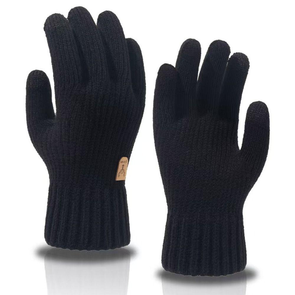 Thick Winter Gloves Windproof Men Mittens Gift Knitted Gloves Outdoor