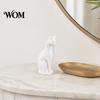 Anniversary Gift Cat Figurine Figurine, 3D Printed Small Sculpture, Collectible Animal Desktop Elegant Sitting Figure Ornament for Home Shelf