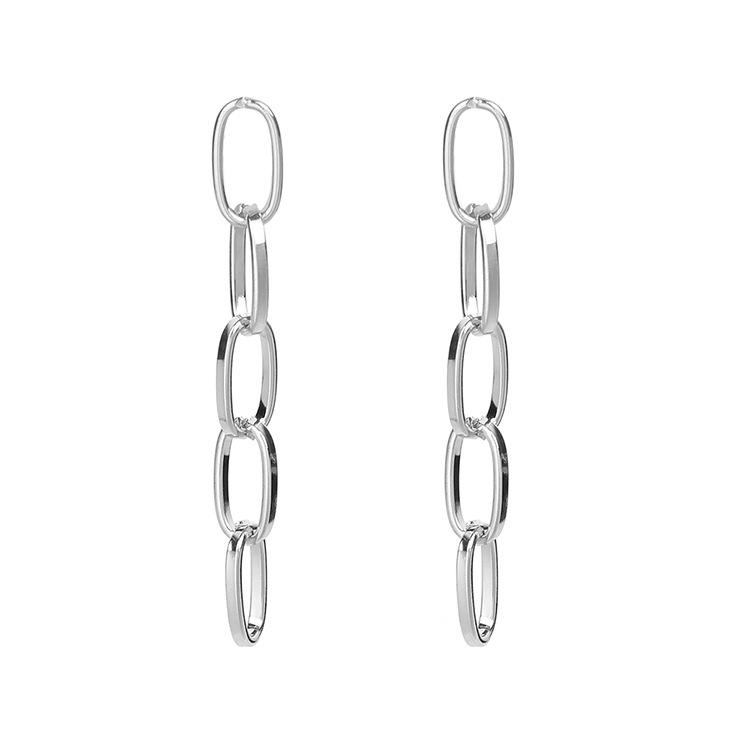 Oval Chain Earrings, Simple Retro Exaggerated Earrings, Popular Exaggerated Earrings In Europe and the United States