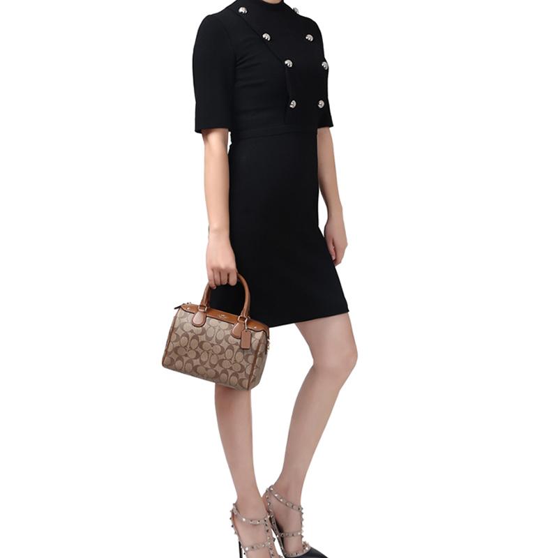 Coach Bennett 23 Borsa Boston in Pelle con Chiusura a Zip da Donna Marrone 32203-IME74