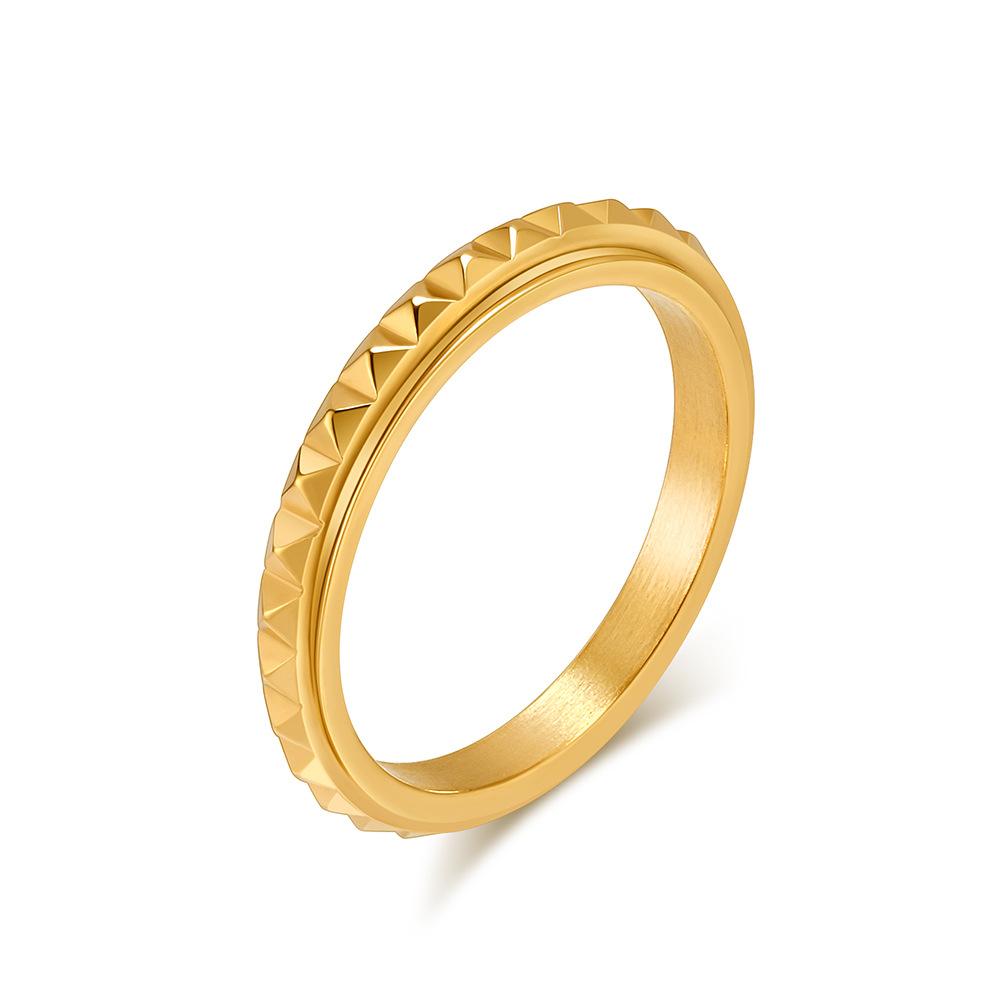 Inel de decompresie rotativ cu zăbrele cu diamante late de 3 mm pentru bărbați, femei, bijuterii de titan negru, unisex, inele pentru degete pentru cupluri, inel cu o singură coadă pentru fete