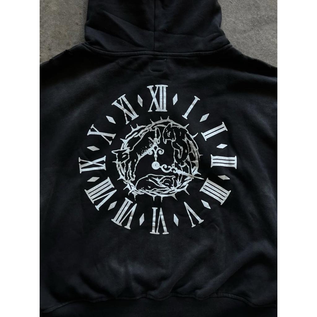 STREETRICH Y2K Gothic Unisex Hoodie Casual Chic Fashion Loose Fit Letter Print Basic Cardigan Sweatshirt Rock Punk Hip Hop Retro Streetwear