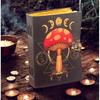 Grimoire Vintage Mushroom leather journal, Handmade Antique Deckle Edge Paper Spell Book of Shadows Journal for gifts