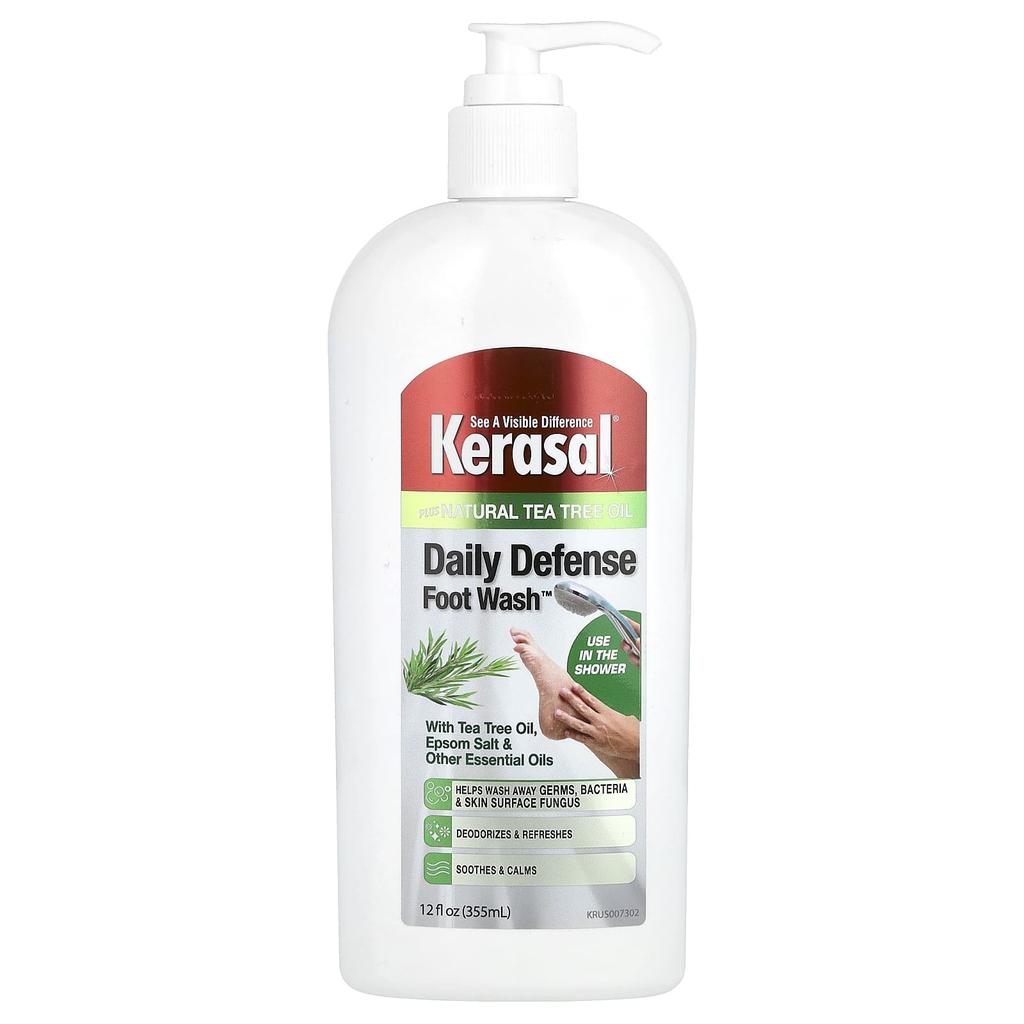 Daily Defensefoot Wash™, s tea tree olejem, epsomskou solí a dalšími esenciálními oleji, 355 ml (12 fl oz)