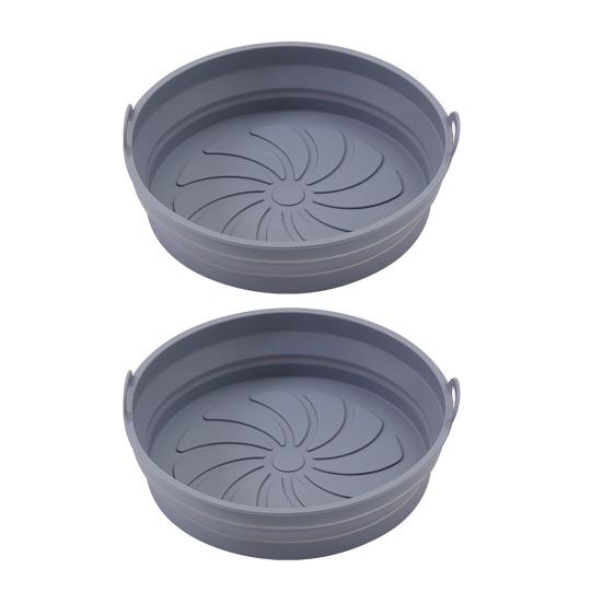 Air Fryer Liners Silicone Cooking Mat Non-Stick Reusable Food Grade Heat Resistant Foldable Basket Mat Easy To Clean Universal Kitchen Accessory