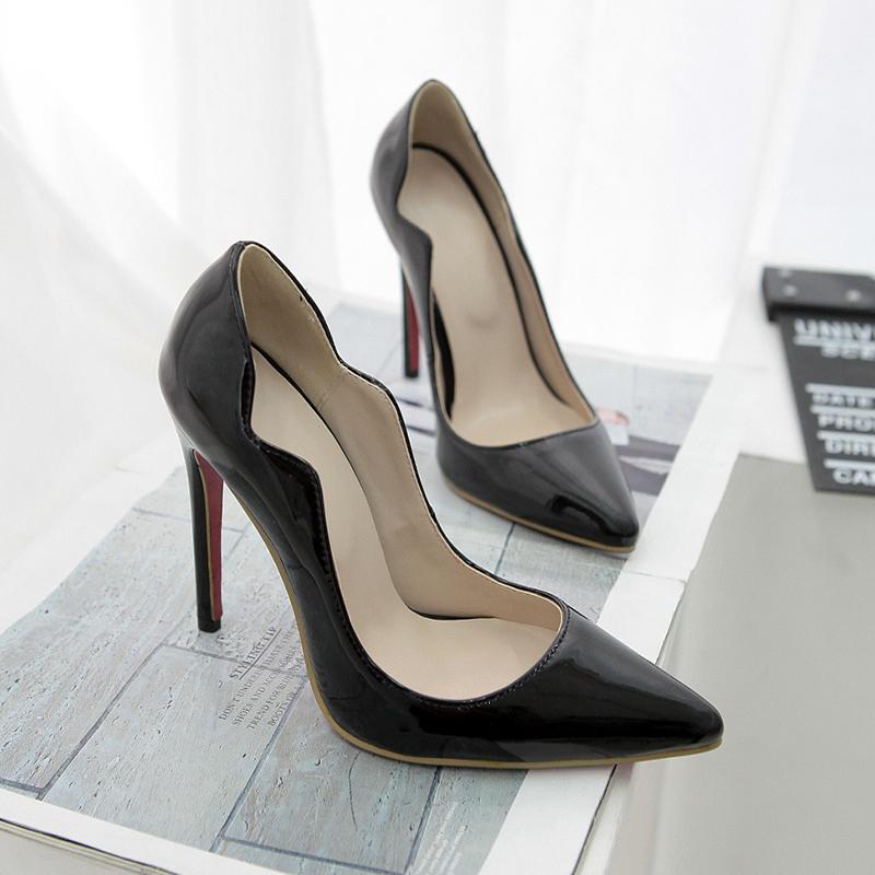 Women's high-heeled single shoes spring and summer temperament simple pointed thin heel super high heel shallow mouth large size low-top shoes