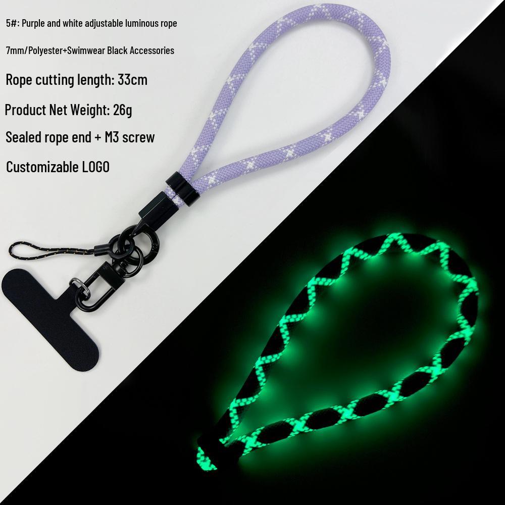 Luminous Adjustable Wrist Strap & Detachable Phone Clip Lanyard for Camera, Drone, and Keys