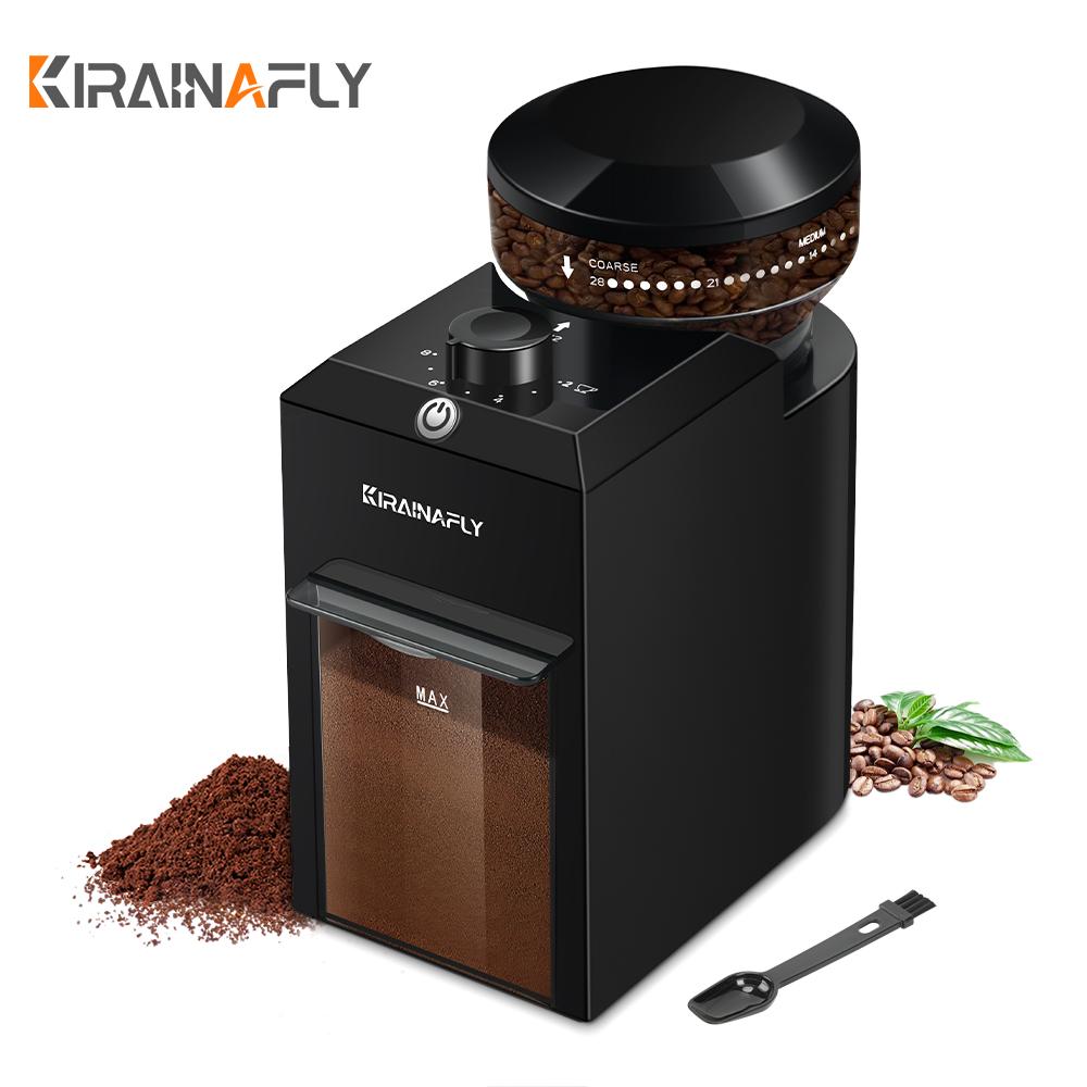 

Automatic Burr Mill Coffee Grinder Electric Coffee Bean Grinding With 28 Adjustable Gears for Espresso French Press Drip Coffee 110V-US Charger