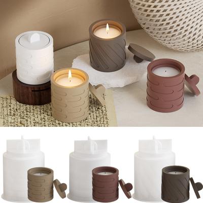 Flexible Silicone Jar Mold With Lid For Epoxy Resin Casting DIY Jewelry And Candy Storage Container Home Decoration