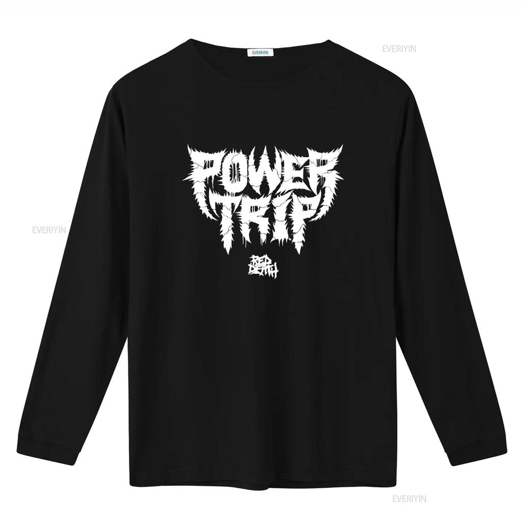 Power Trip Death Metal Band Print T-Shirt 2019 Tour Design vintage gewaschen bequem dehnbar stilvoll grafisch leicht homme