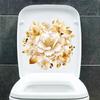 Beautiful Lotus Toilet Sticker Bathroom Toilet Cover Decorative Sticker Waterproof Self Adhesive