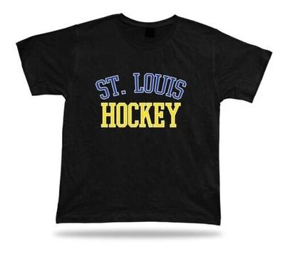 ST. LOUIS HOCKEY t-shirt blau gelb weiß STL MO USA Eishockeybekleidung Winter