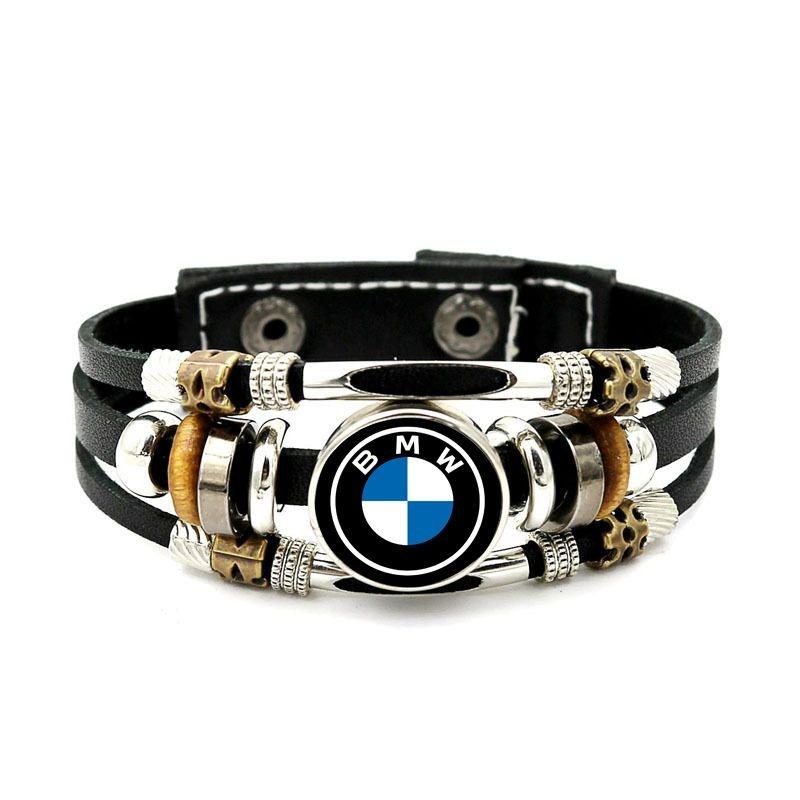 Car Logo Bracelet Wristband Leather Wrist Band Men Women Gift For BMW E90 E92 M3 E60 E61 F10 F30 F48 G30 G38 X2 X3 X4 X5 X6 X7 M nlvc53