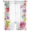 Flower Art Watercolor Rose Sheer Curtains for Bedroom Living Room Voile Window Curtains Tulle Curtains for Kids Room