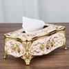 WTEMPO European-style Retro Fashion Table Storage Boxes Home Tissue Boxes High-end Napkin Boxes Creative Tissue Holders