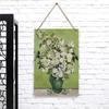 Van Gogh White Roses Oil Painting Custom Metal Tin Sign Vintage Home Decor Wall Art Hanging Picture for Living Room