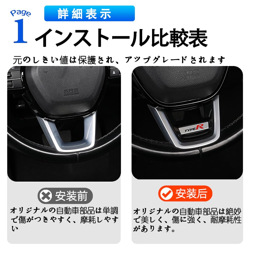 FOR New Civic Type R FL5 Steering Wheel Modification Label Set Car Decoration Accessories