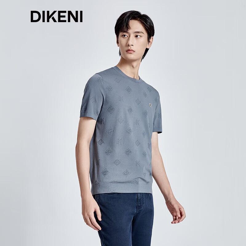 

DIKENI Men s Short Sleeve Knitted T-Shirt L