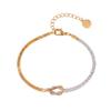 Fashionable Lady's Color-matched Patchwork Knotted Bracelet Chain - Stainless Steel Bracelet Factory