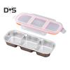 Pojemnik na przekąski z pokrywkami Szczelny pojemnik bento Wielorazowy pojemnik na przyprawy 2/3 przegród Miseczki na sos Dzielone pojemniki do przechowywania żywności do szkoły podróży