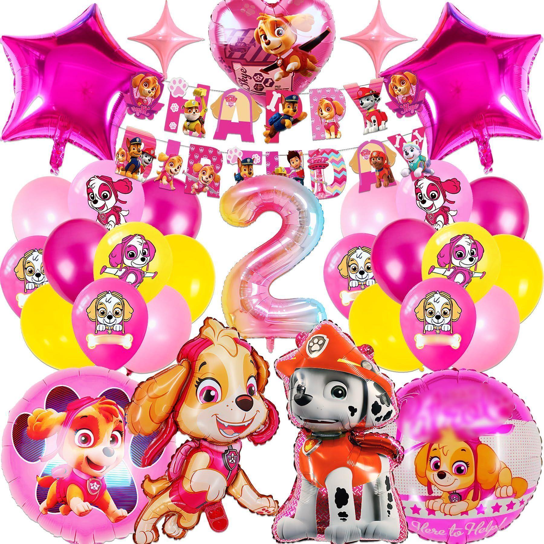 

Набор детских воздушных шаров на день рождения, Цифровой шар из алюминиевой фольги в стиле «Щенячий патруль», Украшение для детской вечеринки по случаю дня рождения number 2