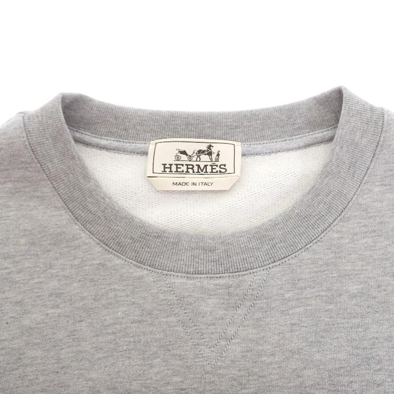 HERMES  H667780HA76SM S  Sweat Gray/gray Cotton Mens