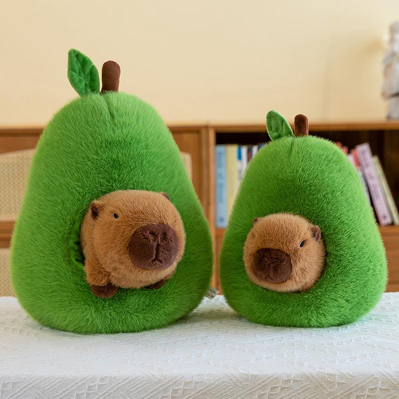 

Popular kapibara doll plush toy avocado doll children girl gift capybara 35cm