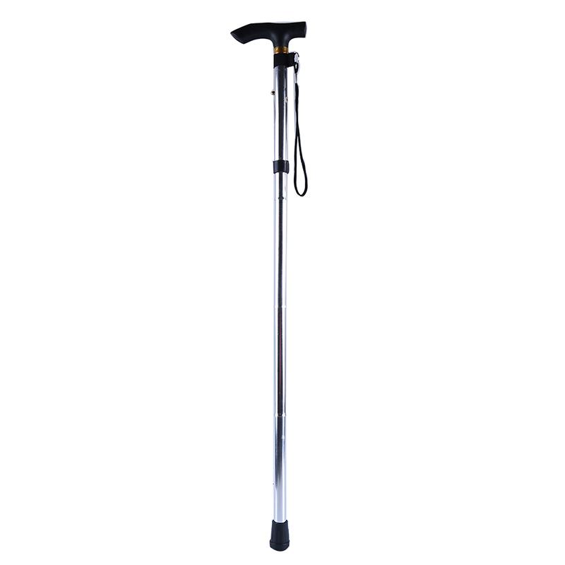 Telescopic Walking Stick Outdoor Hiking Trekking Poles Aluminum Alloy Metal Folding Cane Crutches Pole For Elderly People
