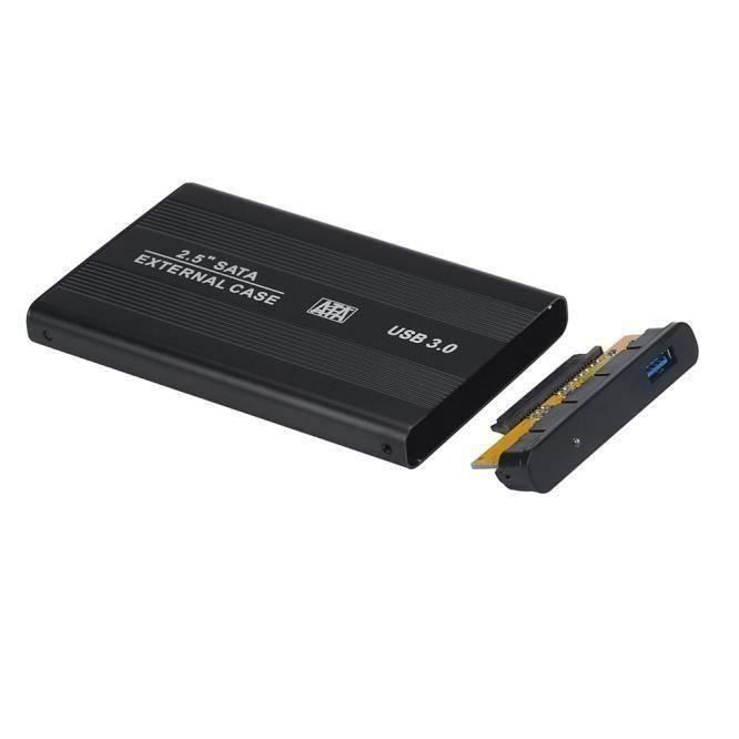 USB 3.0 2.5 pouces SATA Disque dur externe boîte de boîtier mobile disque HD Boîtier noir