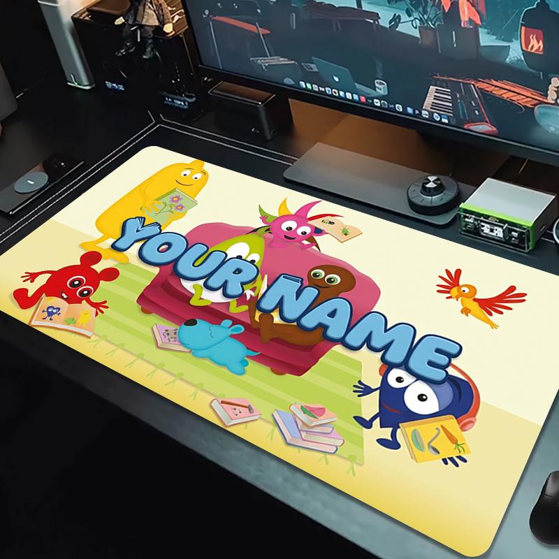 Custom Name Babblarna Mouse Pad Large Gaming Table Cushion Non-slip Laptop Tablet Big Mousepad XXL Mat Mini PC Playmat With Lock edge_XIA