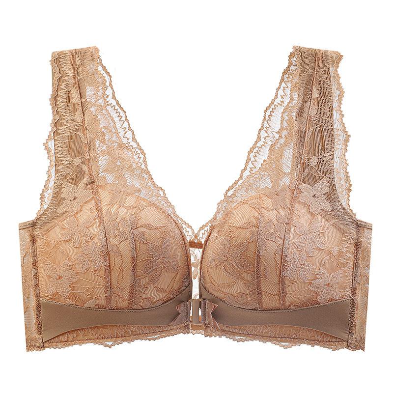 Sutien cu nasturi frontali pentru femei, adunare, colecție de lenjerie intimă subțire de vară, accesoriu sutien fără inel metalic, sutien frumos pentru spate