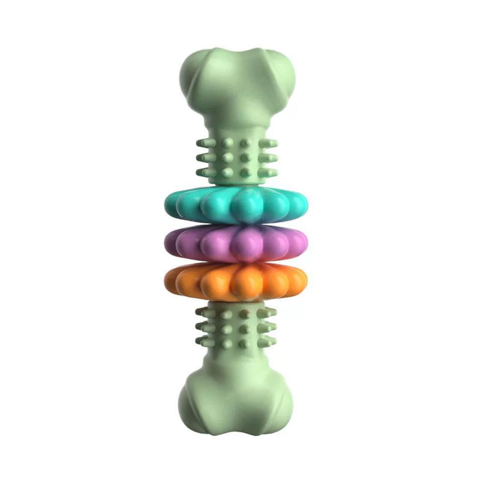 Dog Chew Meaty Bone Toys Grinding Teeth Bone Type Multi-meat Pieces Bite Bite Resistant Teeth Toy Set Dog Bone Toy Supplies зелёный