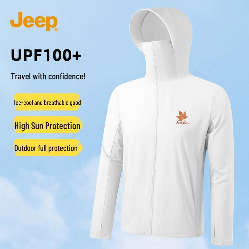 JEEP Men s Cooling Ice Silk UV Protection Hooded Jacket XL