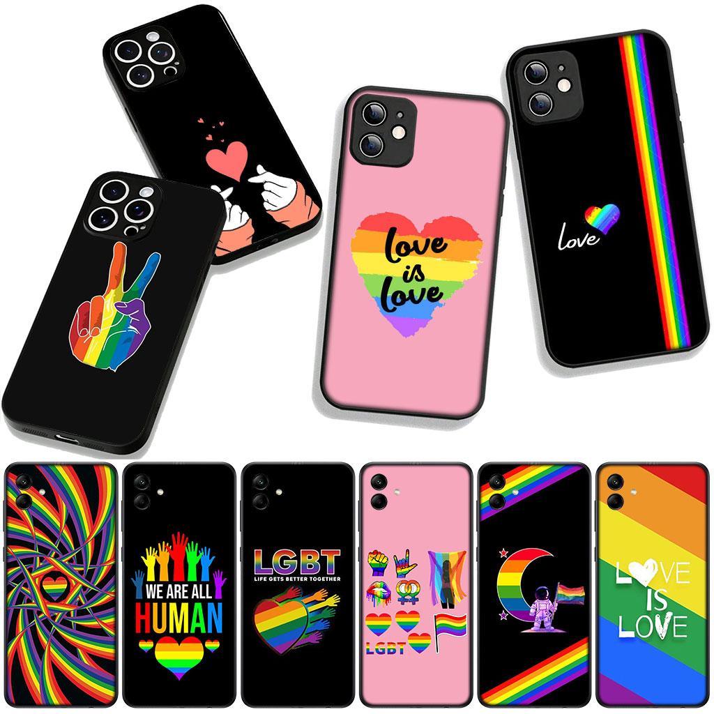 for Motorola Moto G54 G05 G24 G45 G55 G75 G85 G15 G57 G86 Power Edge 50 30 Ultra Fusion neo Pro Case love is love Rainbow LGBT