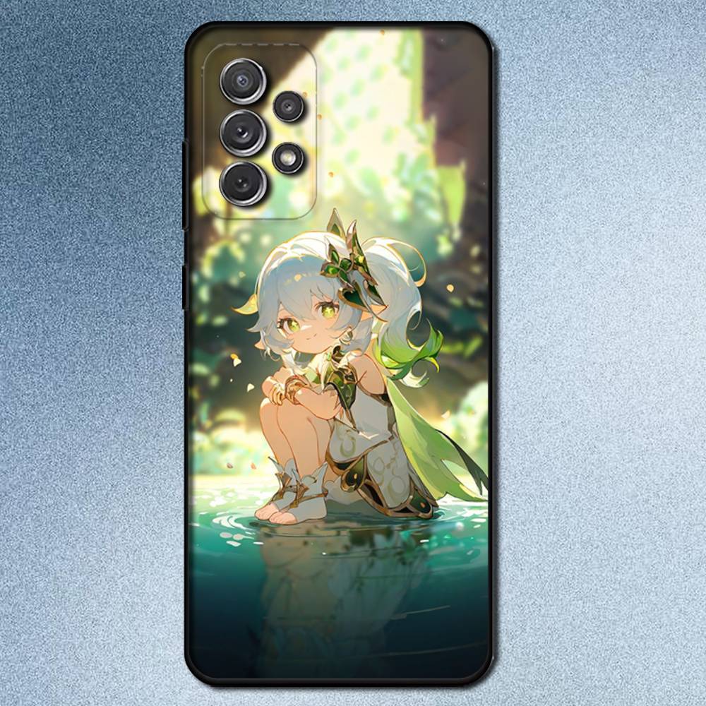 G-Genshin Impact Nahida Phone Case For Samsung S25,S24,S21,S22,S23,S30,Ultra,S20,Plus,Fe,Lite,Note,10,9,5G Black Cover