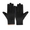 Double Sided Plush Finger Gloves Suede Fabric Warm Gloves New Touch Screen Gloves  Men's Style