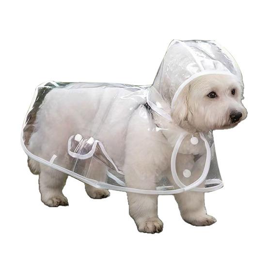 

Водонепроницаемый дождевик для собак с капюшоном, плащ-пончо для питомца, прозрачная дождевая куртка для собак с отверстием для поводка для щенков, маленьких, средних и крупных собак S